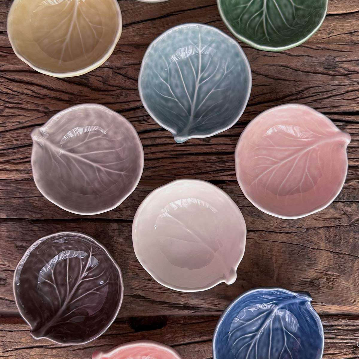 Mini-Bowl Sal o Condimentos en Forma de Repollo Amarillo 8 cm de Cerámica. 1 Pieza - Imagen 6