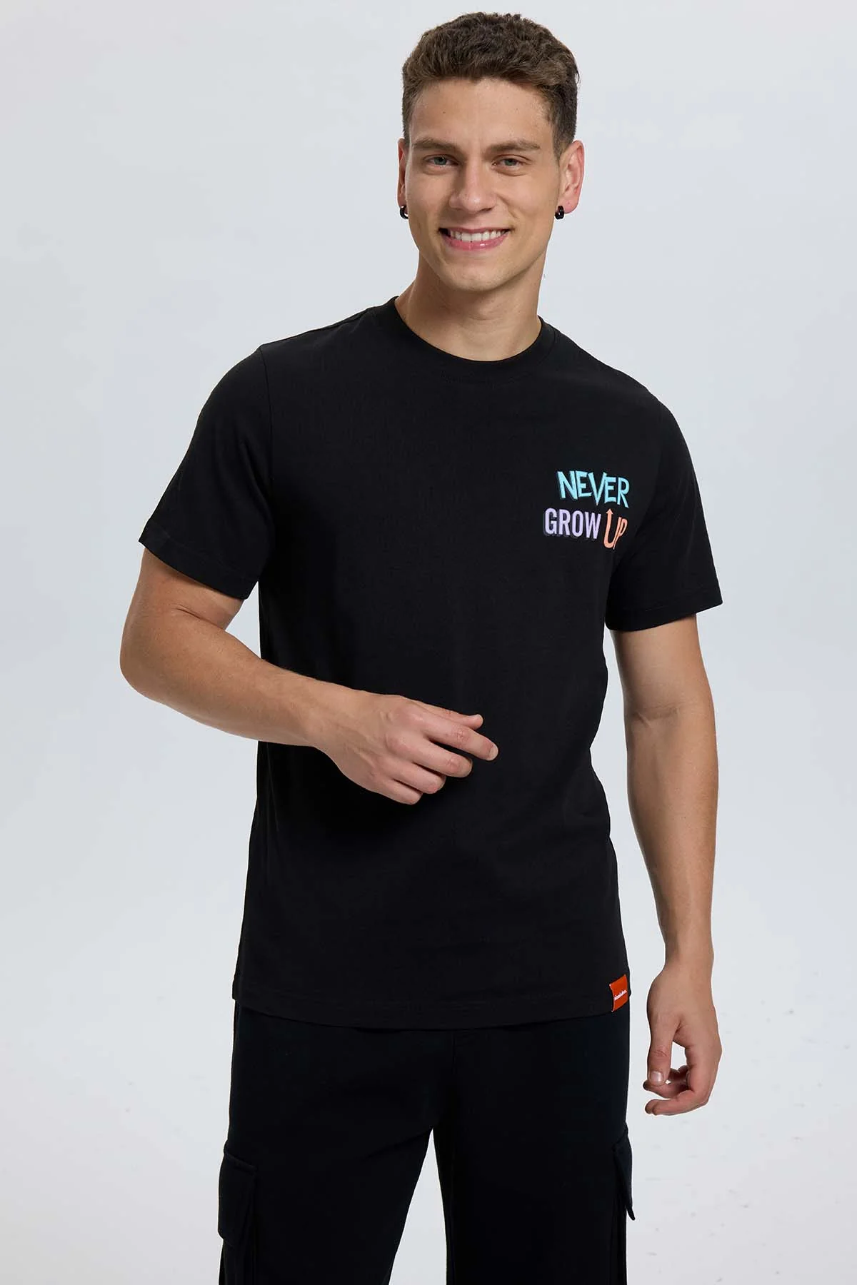 Polera Hombre Acid Wash Rugrats Negro - Imagen 3