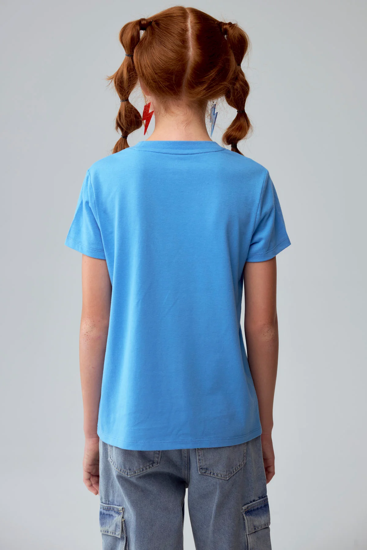Polera Niña Básica Estampada Azulino - Imagen 3