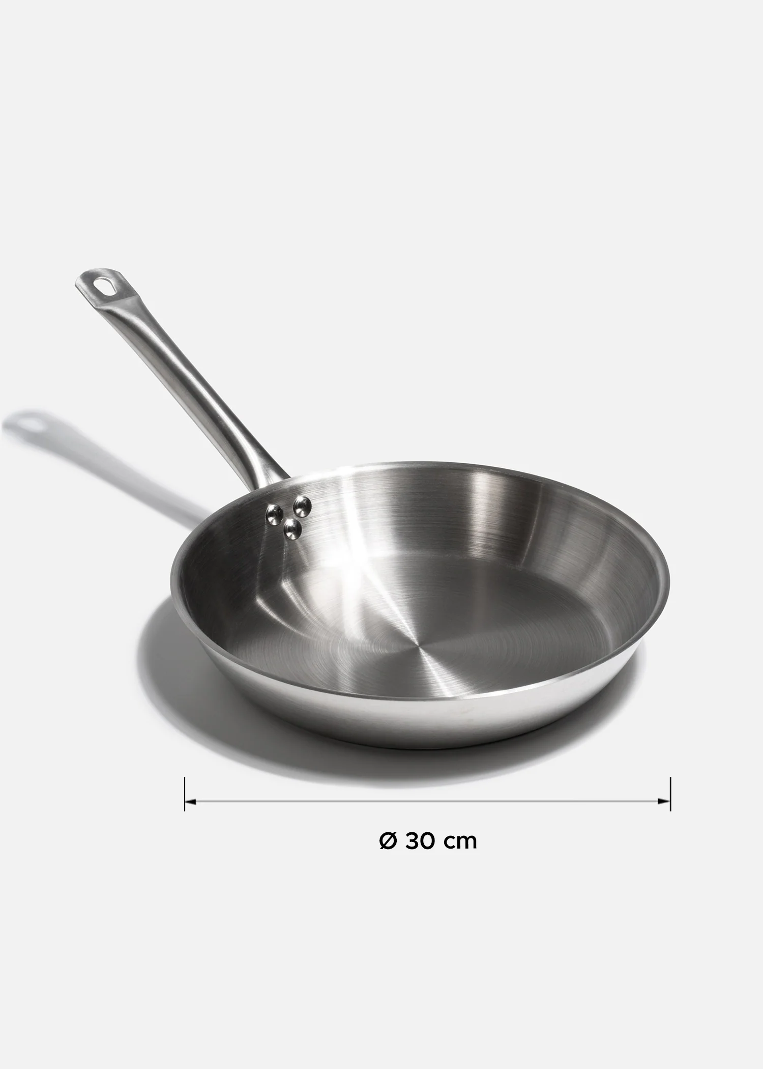 Sartenes de acero inoxidable quirúrgico plata Silver Chef 20, 24, 26, 28 y 30 cm - Imagen 5